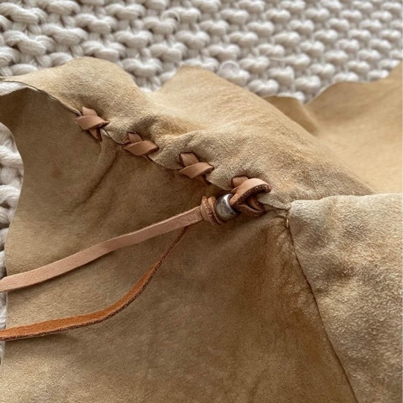 handmade hand painted Native America leather suede pillow indian pony horse OOAK - Picture 7 of 8